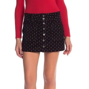 We The Free Joanie Patterned Corduroy Mini Skirt